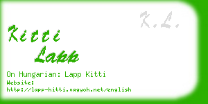 kitti lapp business card